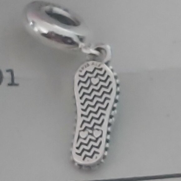 Authentic PANDORA Sterling Silver *Country Edition* Flip-flop Dangle 792197C01 - Picture 11 of 14